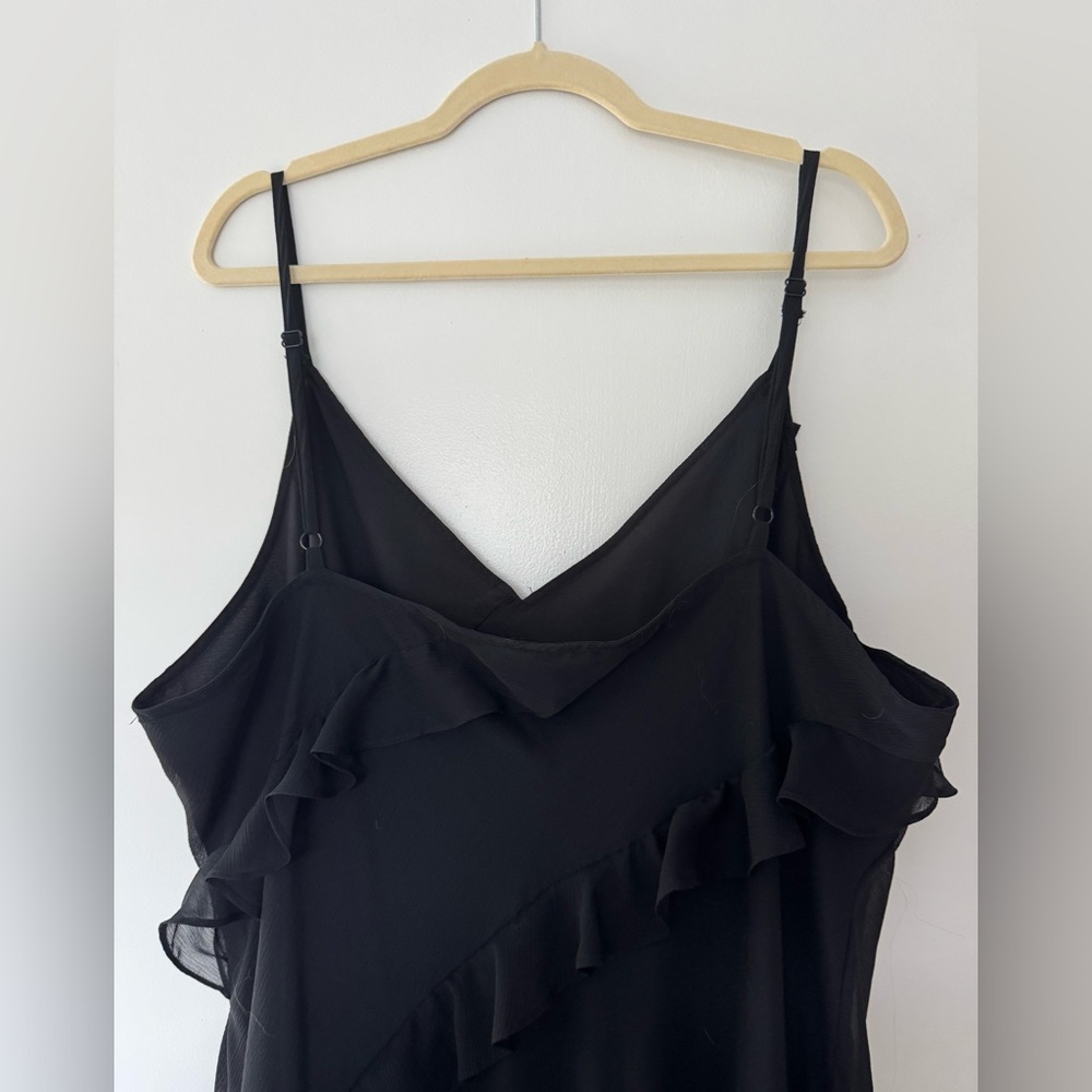 Women's Ruffle Maxi Slip Dress - A New Day Black - Picture 4 of 5